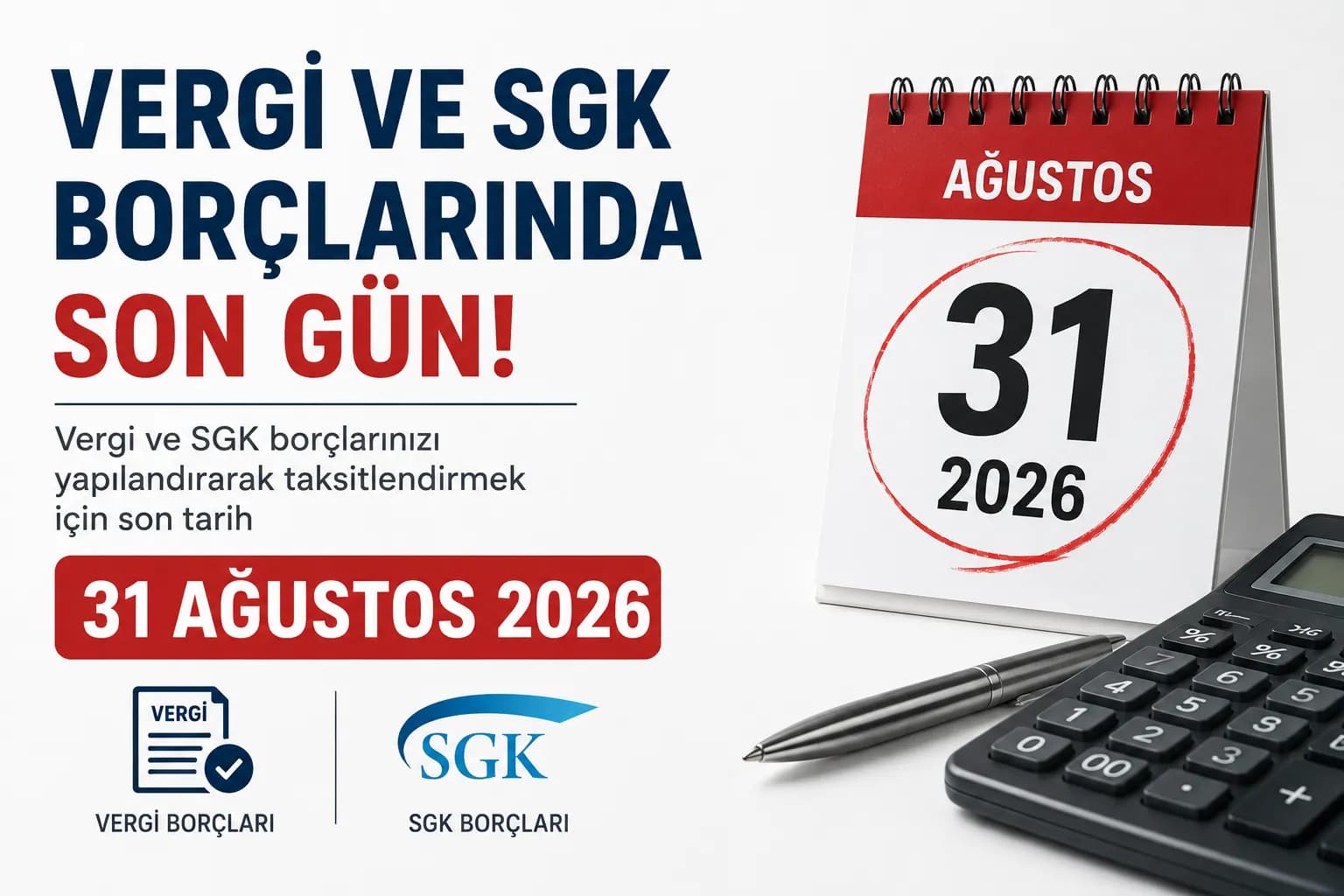 Vergi ve SGK borcu olanlar dikkat! Son gün 31 Ağustos.