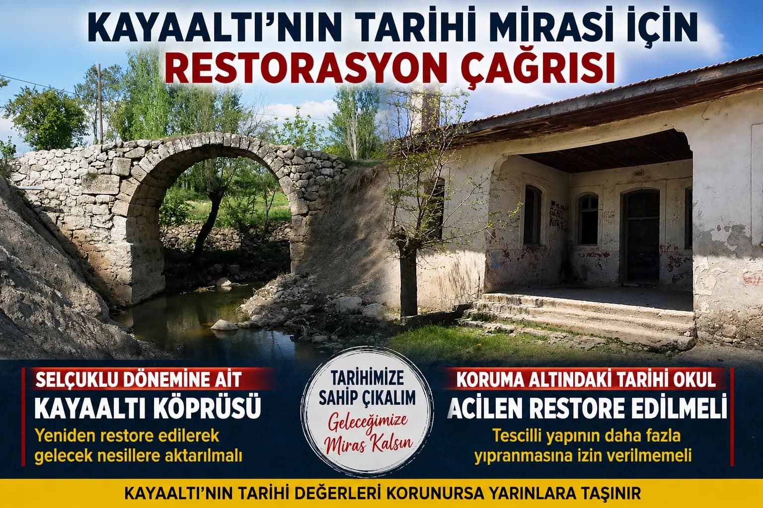 Kayaaltı’nın Tarihi Mirası İçin Restorasyon Çağrısı.