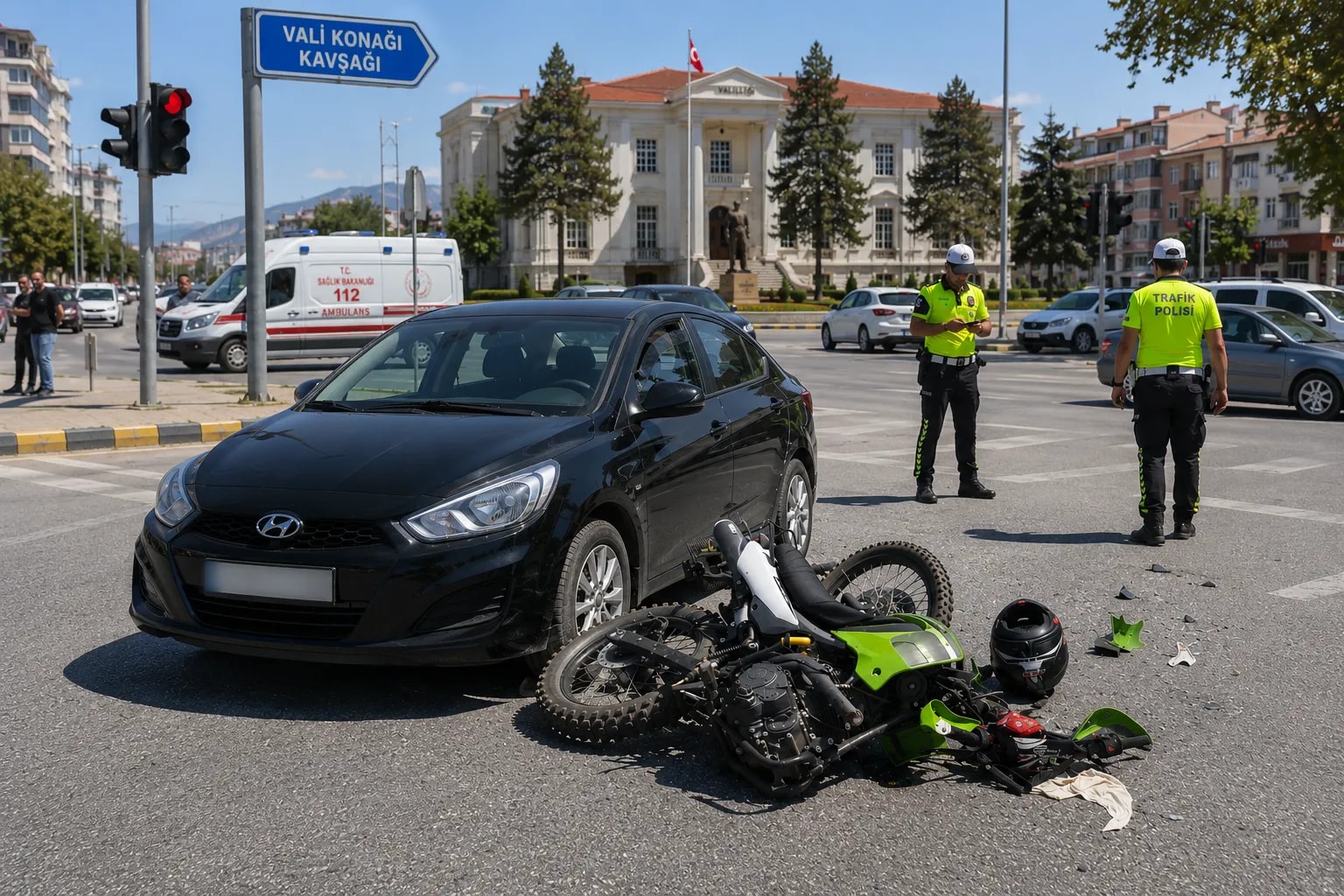 Burdur’da Feci Kaza! Motosiklet Sürücüsü Ağır Yaralandı.