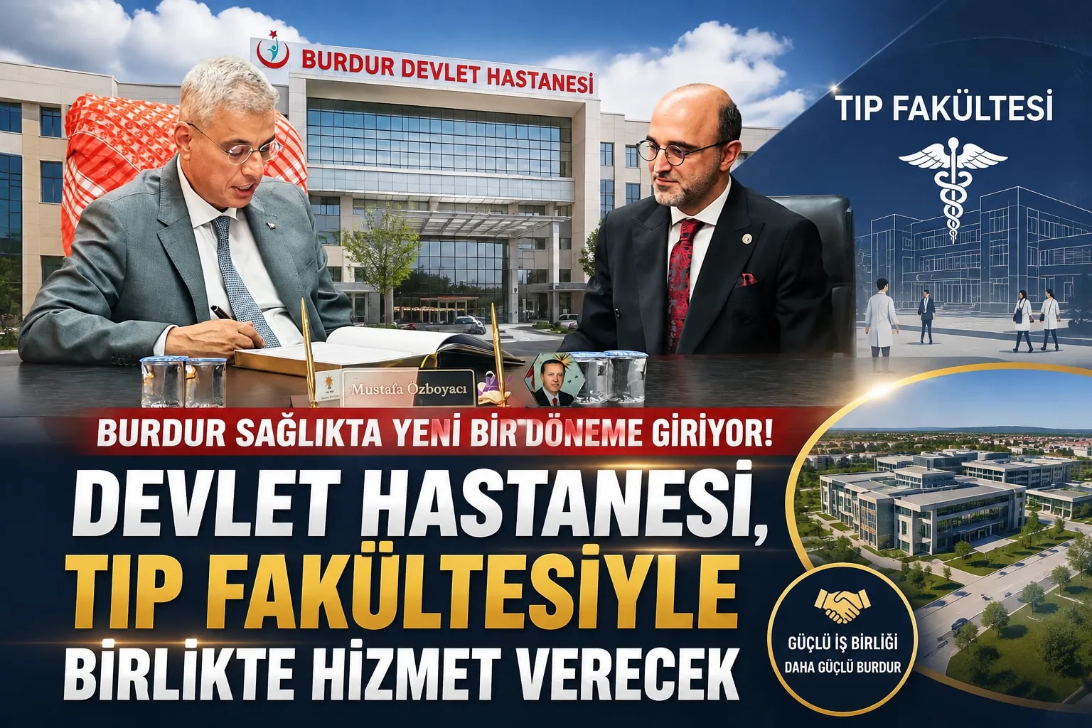 BURDUR’DA SAĞLIKTA TARİHİ DÖNÜŞÜM! Devlet Hastanesi, Tıp Fakültesiyle Birleşiyor.