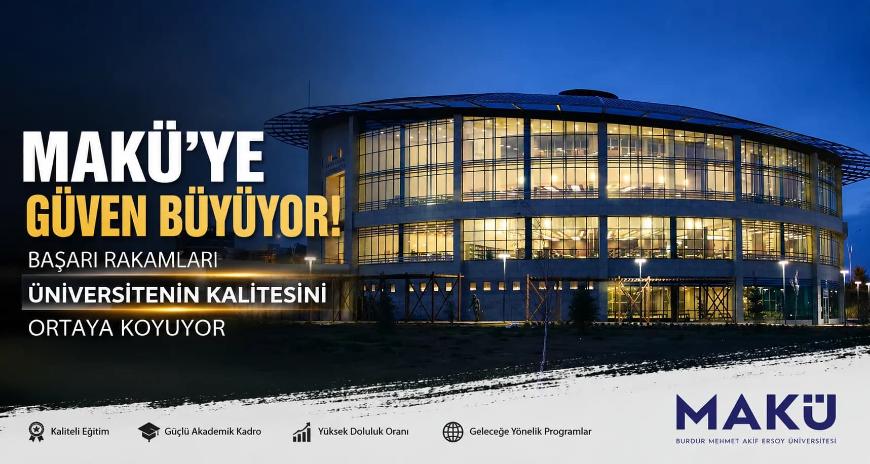MAKÜ’ye Güven Büyüyor! Başarı Rakamları Üniversitenin Kalitesini Ortaya Koyuyor.