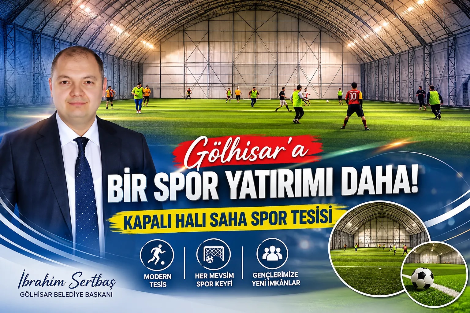 Gölhisar Hizmet Üstüne Hizmet Üretiyor! İlçeye Bir Spor Tesisi Daha Kazandırıldı.