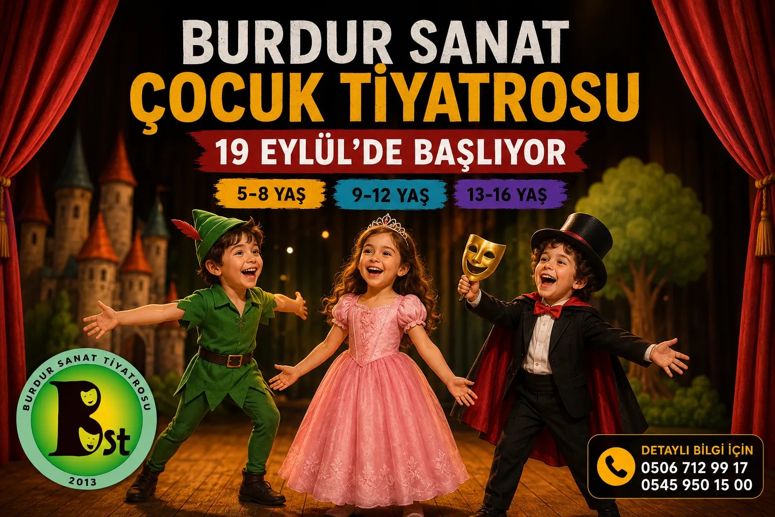 Burdur’da çocuklar için tiyatro sezonu yeniden başlıyor.