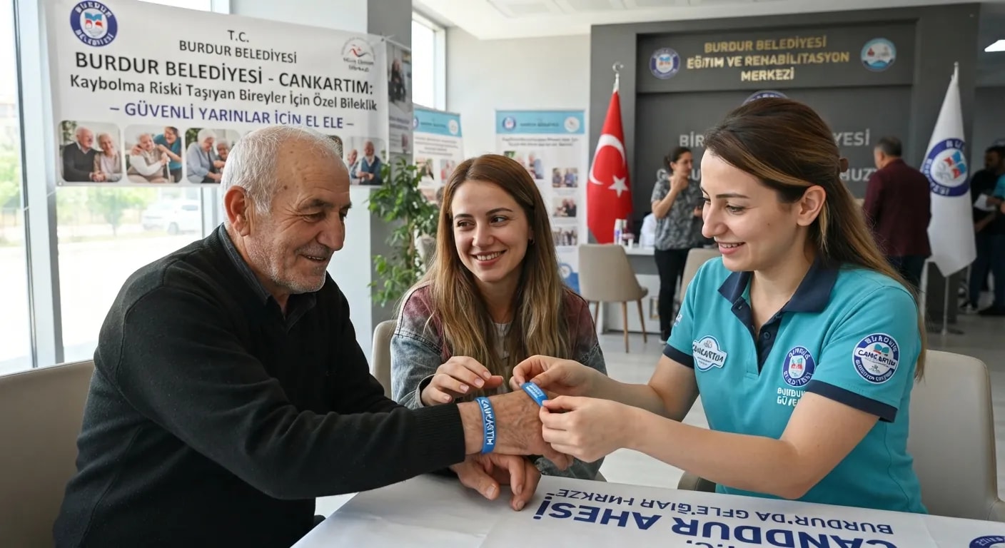 Burdur’da “Cankartım” dönemi başlıyor: Kaybolma riski taşıyan bireyler için özel bileklik.