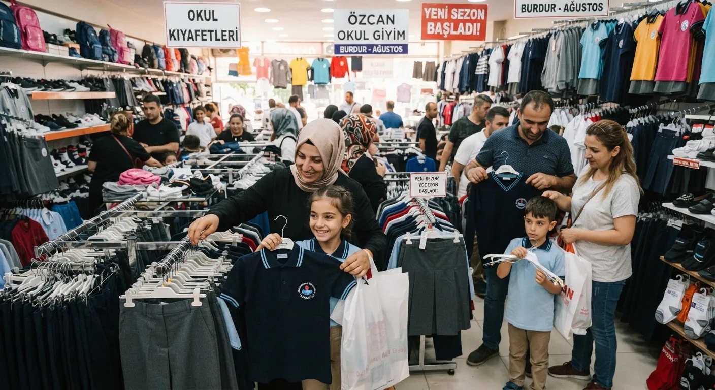 Okul Kıyafetlerinde Yeni Sezon Başladı! Burdur’da Veliler Alışverişe Çıkıyor.