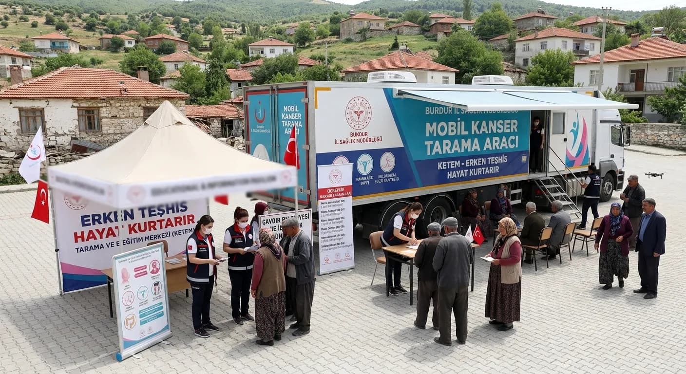 Çavdır’da Sağlık Hizmeti Vatandaşın Ayağına Gidiyor: Ücretsiz Kanser Taraması Başladı.