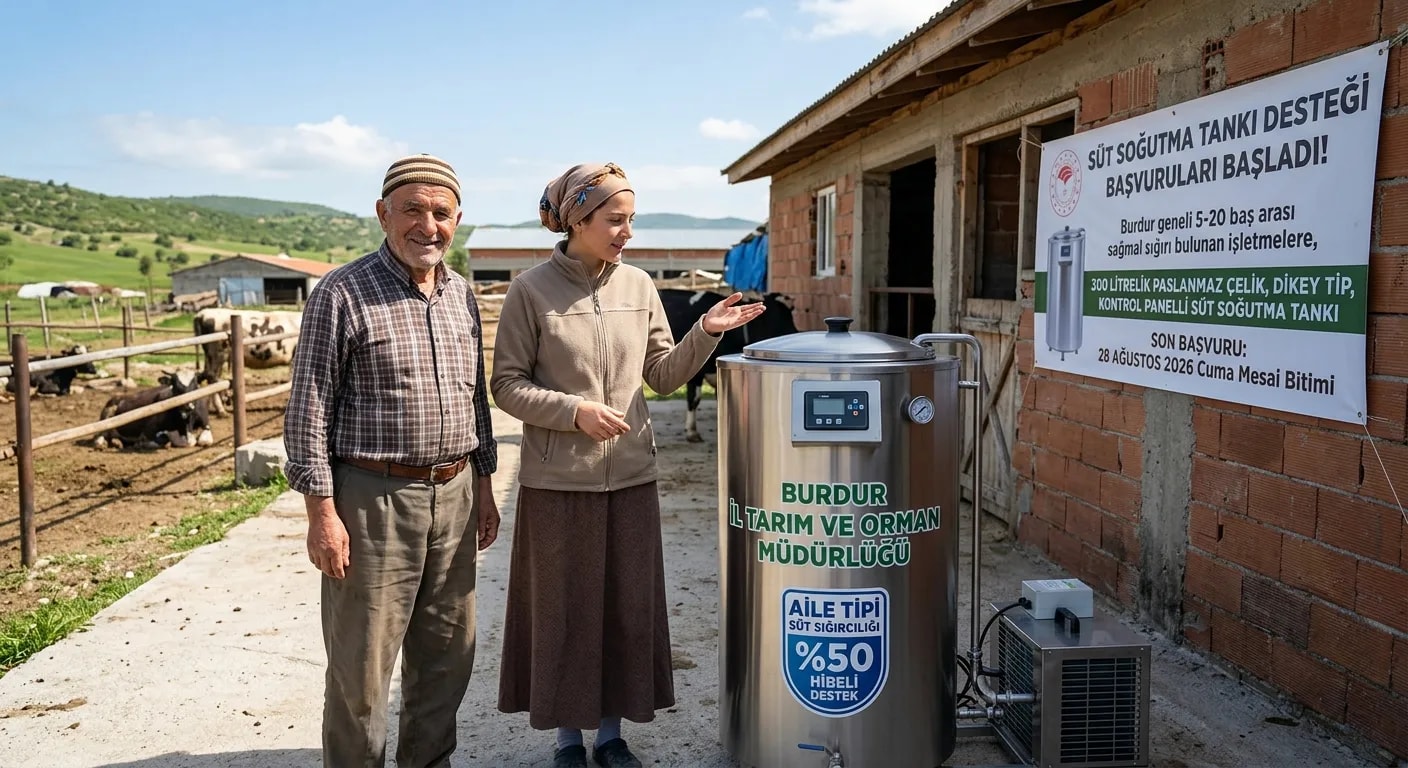 Burdur’da Üreticiye %50 Hibeli Süt Soğutma Tankı Desteği! Başvurular Başladı.