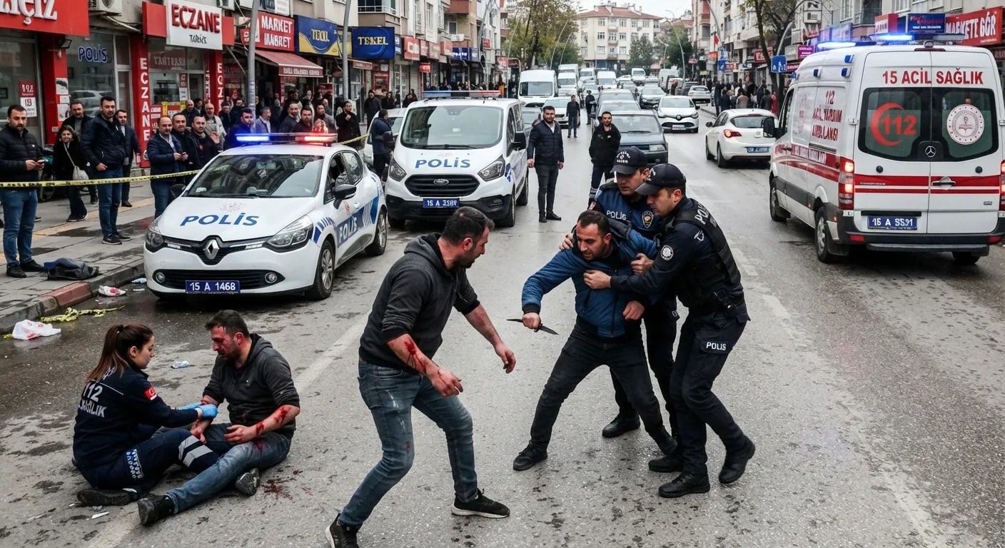 Burdur’da bıçaklı kavga: 1 kişi yaralandı.