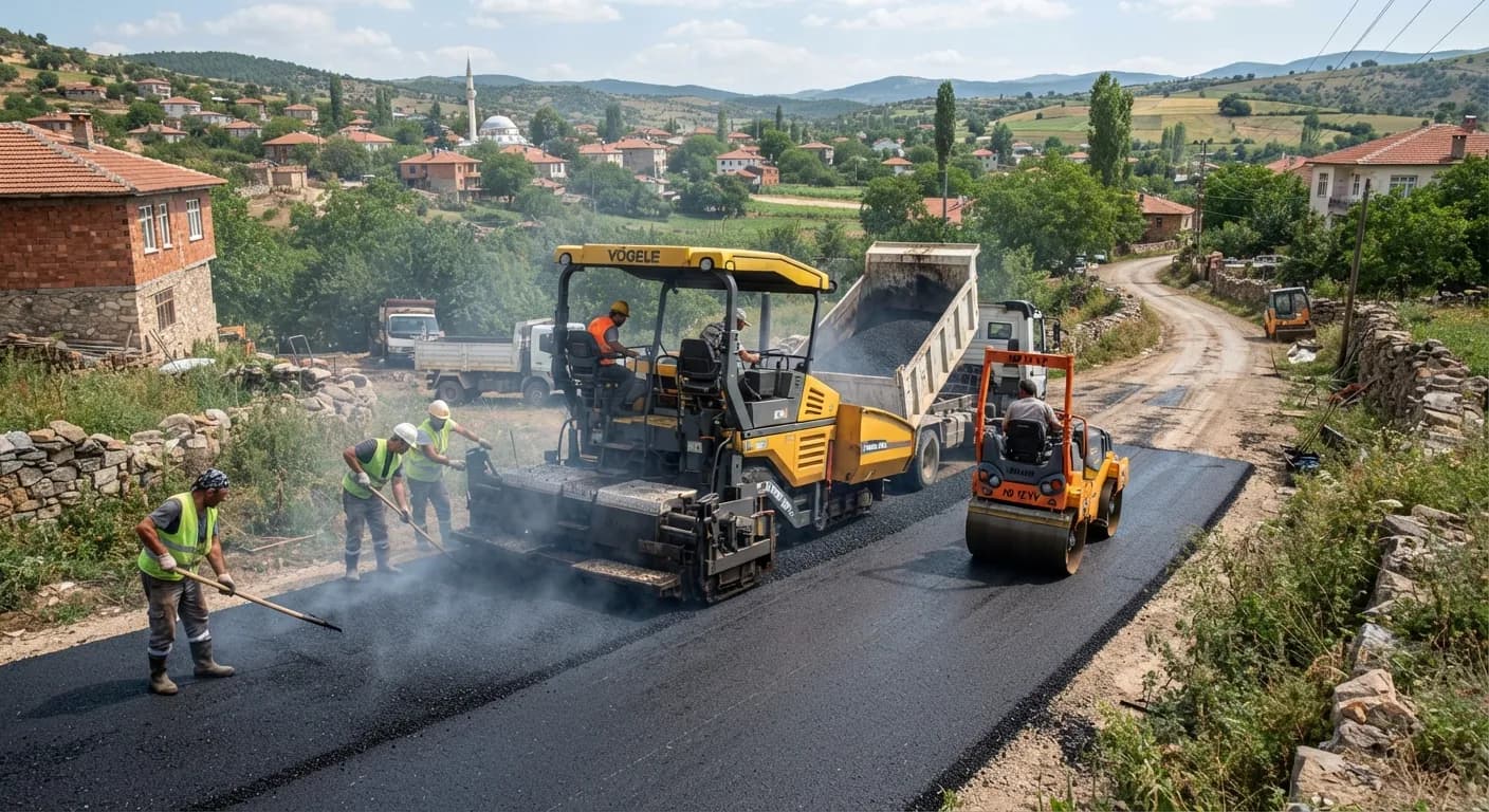 Burdur’da Köy Yollarında Asfalt Seferberliği: 64 Kilometrelik Yol Tamamlandı.