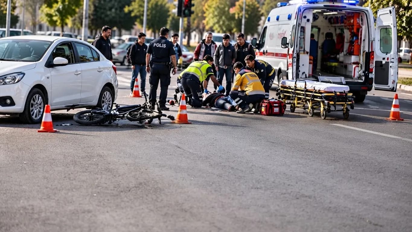 Bucak’ta Öğrenciye Araç Çarptı: Elektrikli Bisikletli Öğrenci Yaralandı.