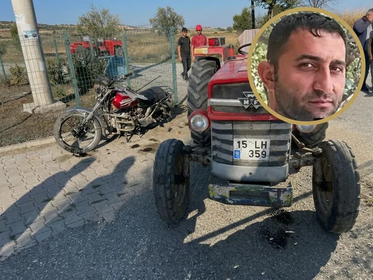 BURDUR’DA TRAKTÖR VE MOTOSİKLET ÇARPIŞTI! 1 KİŞİ HAYATINI KAYBETTİ.